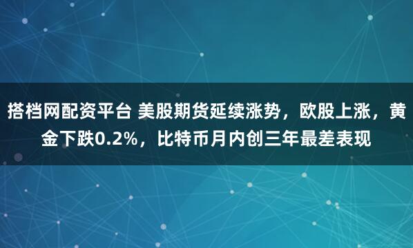 搭档网配资平台 美股期货延续涨势，欧股上涨，黄金下跌0.2%，比特币月内创三年最差表现